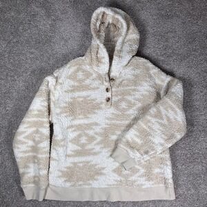 SONOMA Goods for Life Fleece Geometric‎ Print Hoodie Pullover Women's Size L